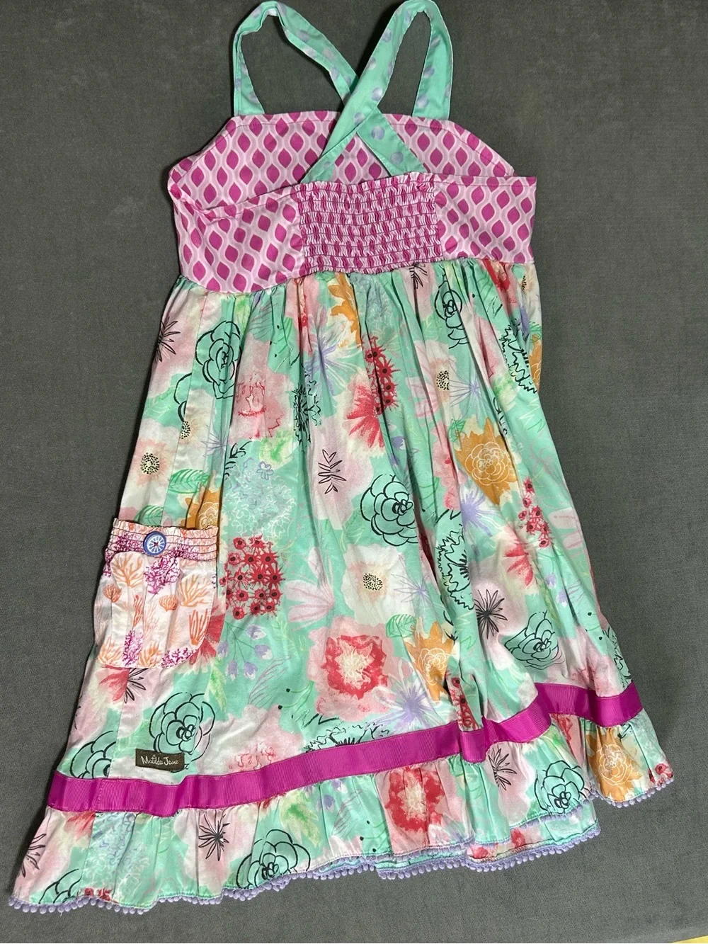 Matilda Jane Heads Up Seven Up Tank Top Dress Size 10